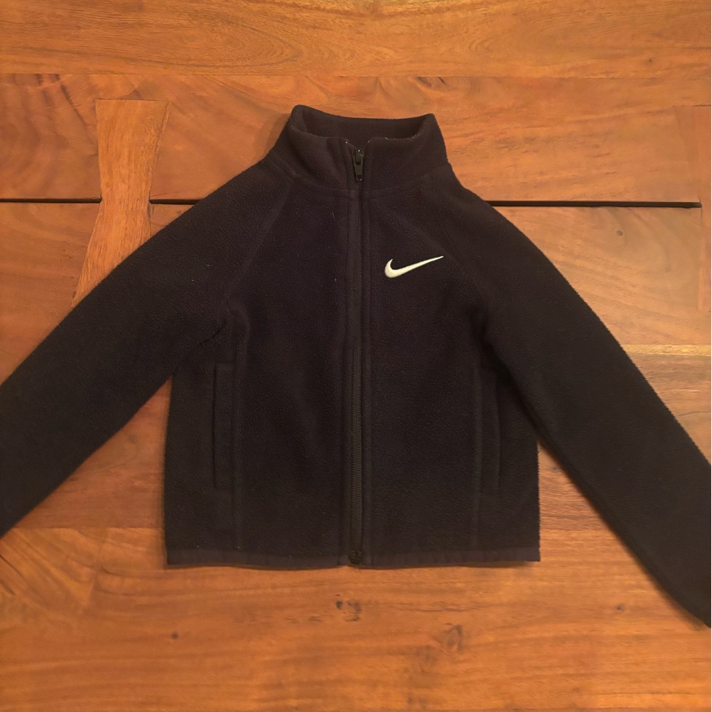 Nike Kids Jacket in Black with White Logo